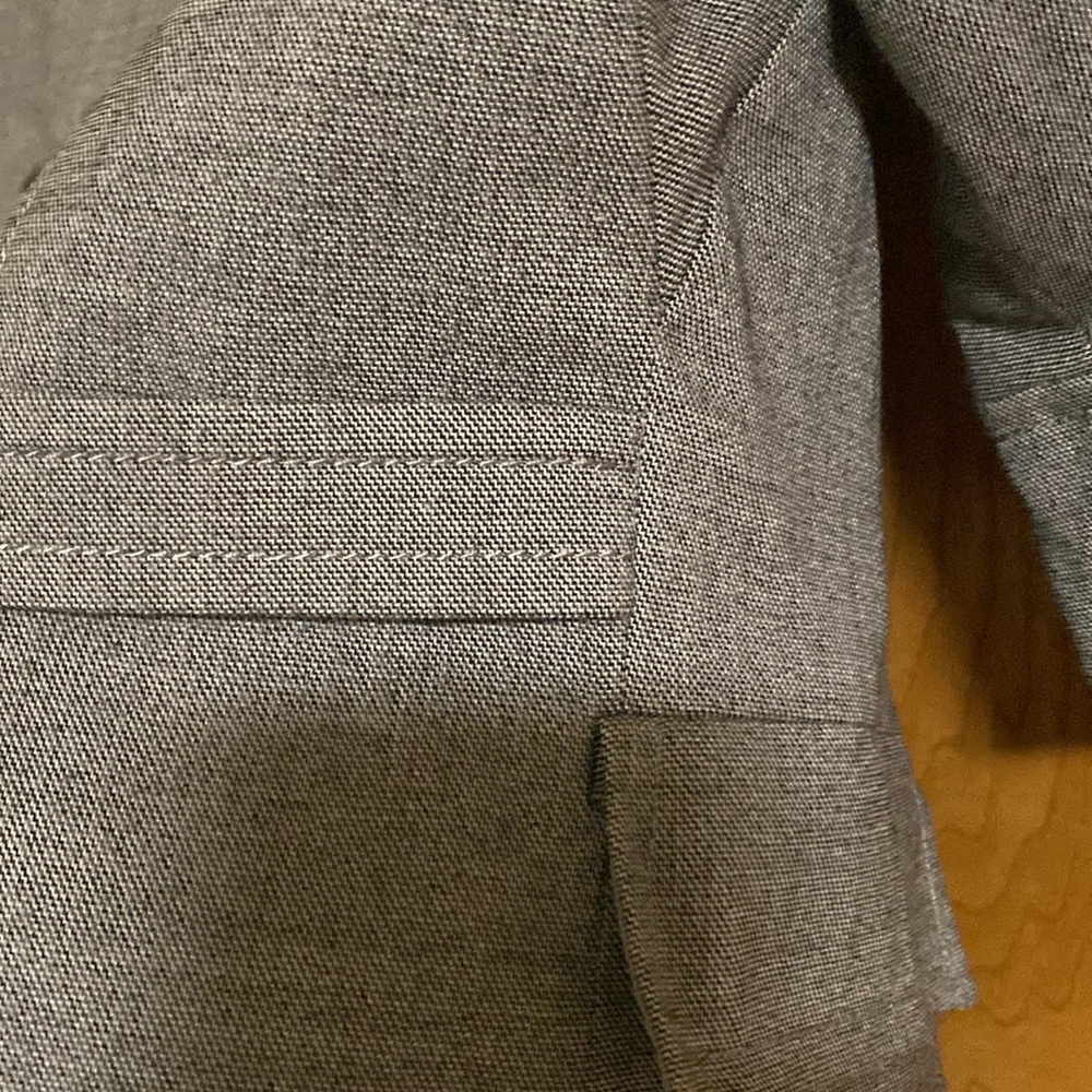 Essentials Gray Women's Blazer Medium Vintage - image 3